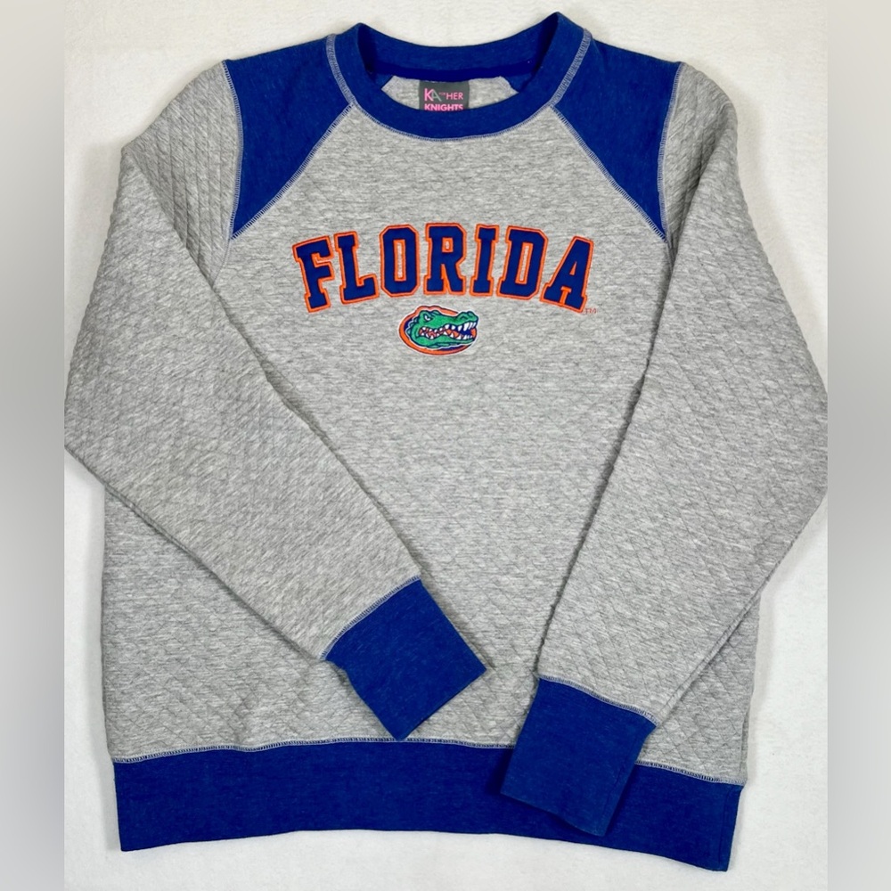KNIGHTS APPAREL For Her Women's Florida Gators UF Quilted Sweatshirt Size Large